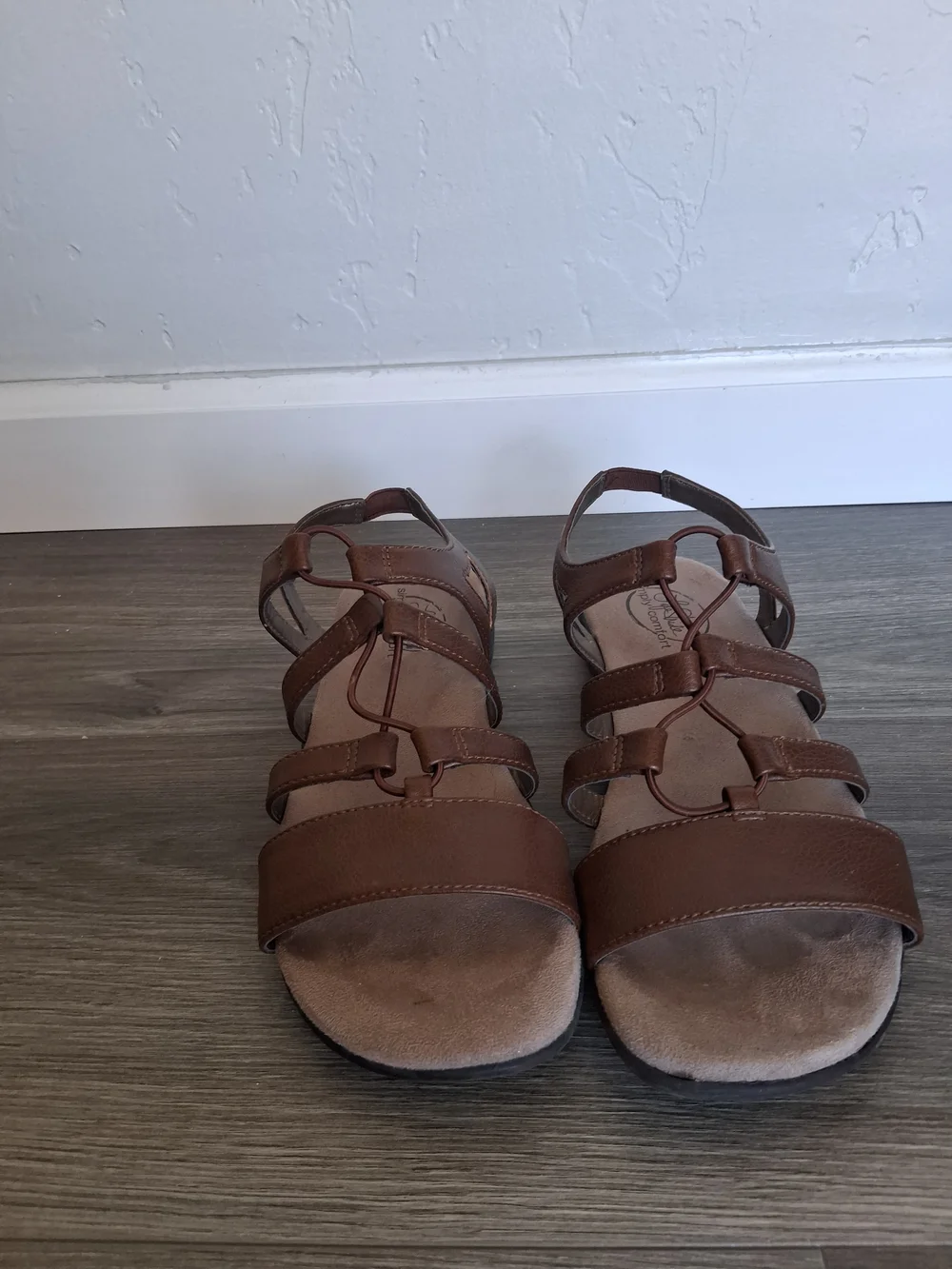 LifeStride Simply Comfort Eleanora Brown Gladiator Sandals Women's Sz 7M Comfort